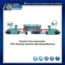 Doppelfarben-PVC-automatische Rotationsschuh-Direkteinspritzformmaschine
