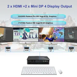 Hochleistungs-Intel I7 CPU Radeon Rx Vega M Gh 4GB GPU Quad 4K Display Mini-PC