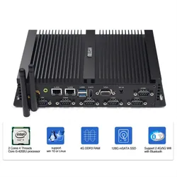 Computador Embutido Industrial Rugged Fanless Hystou Suporta 24/7 Mini PC