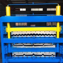 เครื่องรีดหลังคาเหล็กสีสำหรับทำกระเบื้องยอดหลังคาเหล็กพีวีซี