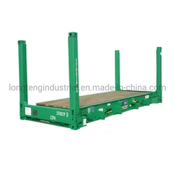 Zusammenklappbarer 20FT Flachgestellcontainer mit Pfosten