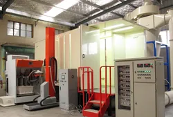 Cabine de Pintura a Pó Automática Hongyuan com Grande Sistema de Recuperação de Pó por Ciclone
