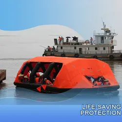 Raft cứu sinh Solas tiêu chuẩn được phê duyệt, tự định hướng, bơm hơi cho biển