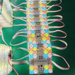 Programmierbares Vollspektrum-LED-Lichtmodul, hohe Farbwiedergabe, flimmerfrei mit niedrigem Blaulichtanteil, adressierbare Pixel mit Wiederaufnahme an der Unterbrechungsstelle und einstellbarer Verfolgungsgeschwindigkeit