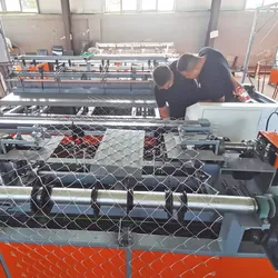 Automatisches Ein-Draht-Doppel-Draht-PLC+Touchscreen-Steuerungssystem Drahtgeflechtmaschine Kettengliedzaunmaschine