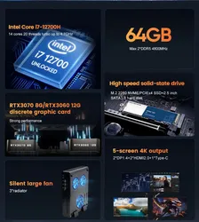 Mini PC de Alto Desempenho para Jogos com Intel I9 e Rtx 4060