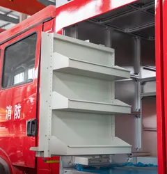 Maßgeschneiderter Feuerwehrfahrzeug drehbarer Lagerregal