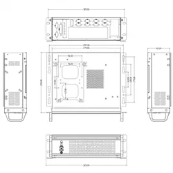 2u Chassi de Servidor Rackmount Compacto Itx