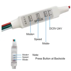 Controlador de Cor Mini LED Compacto 5V para Efeitos de Iluminação Dinâmicos