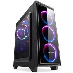 Transparente Glas-Seitenplatte RGB-Licht Matx Computergehäuse