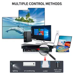 4K Kreativer Wandcontroller 12output Unterstützt Infrarotfernbedienung, Smartphone, Tablet, Computersteuerung