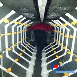 Hệ thống phun bột tự động với hệ thống băng tải tự do và có động cơ