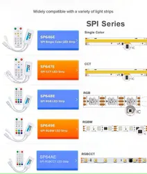 LED-Controller Sp63ae Musik-Controller 2.4G Fernbedienung Bluetooth APP-Steuerung für Spi Dim RGB RGBW CCT Rgbcct Pixel LED-Streifen