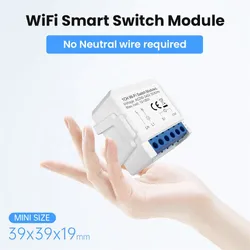 Módulo de Interruptor de Luz Inteligente WiFi SLS Tuya 1 Módulo de Interruptor de Relé de Gangue