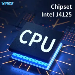 Computador Mini All-in-One Fanless de Quatro LAN Embutido para Escritório Controle de Computador Industrial
