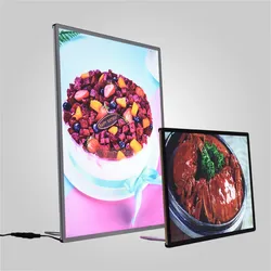 LED-Fotorahmen Lichtkasten Glas Werbung LED Restaurant Menütafel