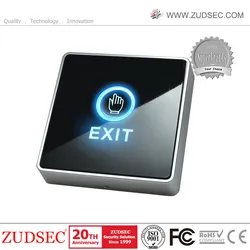Nein/Nc/COM Ausgang Touchscreen Türöffner Auslösetaste für Zugangskontrollsystem