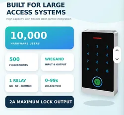 Intelligentes WiFi Tuya wasserdichtes Fingerabdruck-RFID-Zugangskontrollsystem