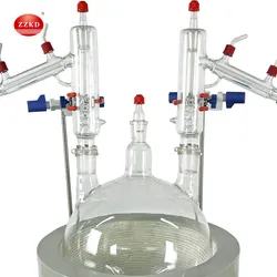 10L Kit di distillazione a doppio percorso corto da laboratorio con sistema di riscaldamento a pompa a vuoto