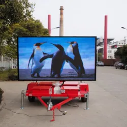 insegna pubblicitaria a LED display mobile rimorchio VMS a colori completi