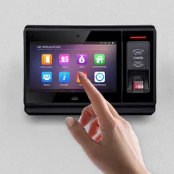 TCP/IP Farbdisplay Linux System stabiles Fingerabdruck RFID-Kartenleser Türzugangskontrolle Zeiterfassungssystem