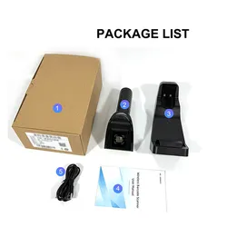 W33 휴대용 바코드 스캐너 1d 2D USB COM 무선 유선 QR 코드 리더기와 베이스, 호환 가능한 재고 데이터 캡처용