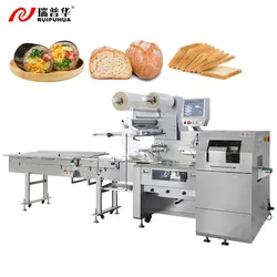Máy đóng gói tự động theo chiều ngang cho bánh mì nướng, bánh sừng bò, bánh donut, bánh ngọt, máy đóng gói thực phẩm