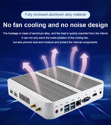 Computador Mini PC Barebone Sem Ventoinha Core I7