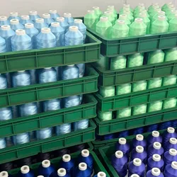 Mehrfarbiger umweltfreundlicher Stickmaschinenfaden mit Federkern 5000m