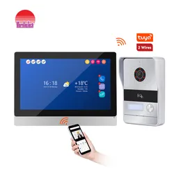 2wire Hỗ trợ Intercom IP Ứng dụng Tuya Điều khiển từ xa 2K Hệ thống Điện thoại Video Cửa