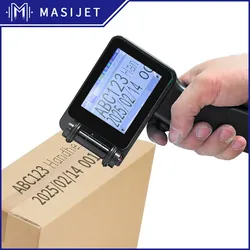 Impressora de Jato de Tinta Portátil Pequena Máquina de Codificação para Marcação de Data Lote e Validade Impressão Automática de Caixas