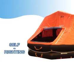 Raft cứu sinh Solas tiêu chuẩn được phê duyệt, tự định hướng, bơm hơi cho biển