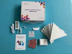 DIY UYGULAMASI WiFi Müzik Kontrol Akıllı Adreslenebilir 9PCS Üçgen Kitleri Sihirli RGB Renkli LED Panel Işık