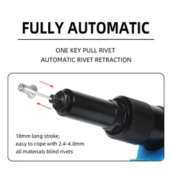Rebitador Pneumático Portátil de Fácil Operação Rl-4000s Ferramenta de Rebitagem com Poderoso Força de Tração 2.4-4.0mm