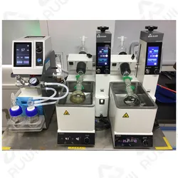 โหมดหมุนหลายตัวของอุปกรณ์กลั่นสุญญากาศขนาดเล็ก 500ml พร้อมเครื่องทำความเย็น