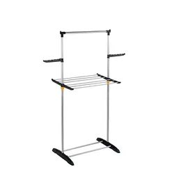 Edelstahl Wäschetrockner Kleider Einzelstange Bekleidungsdisplay Rack Kleiderspeicher Rack