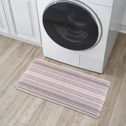 Tapete de cozinha retangular de PVC Textilene com laço, à prova d’água, antiderrapante e antifadiga