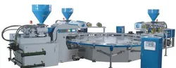 Automatische PVC-TPR-TPU-Schuhsohlen-Spritzgussmaschine mit SPS-Steuerung