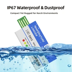 Tragbarer PDF-Einweg-USB-Temperaturdatenlogger für die Kühlkette