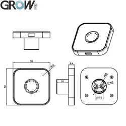 Wachstum R502-Aw DC3.3V LED Steuerung kapazitiver Fingerabdruckmodul