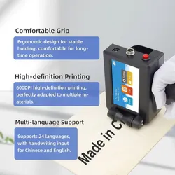 25.4mm Tragbarer Handheld-Tintenstrahldrucker für QR-Code, Barcode, Datums- und Chargencodierung