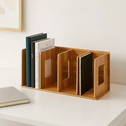 Holz Schreibtisch Bücherregal Buchlagerung Rack Aufbewahrungsbuch Organizer Regal