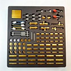 Kit di fissaggio modulare per macchina di misurazione a coordinate con base in alluminio a griglia