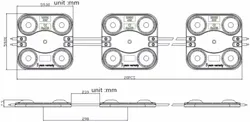 12V 4 LEDs 4 Watt LED-Modul IP68 Wasserdicht SMD303 Spritzguss-LED-Modul für Kanalbuchstaben-Werbeschilder mit UL
