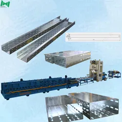 Kabelträger-Rollformmaschine mit automatischem Stanzen Multifunktionale Kabelträger-Rollformmaschine für Leiter perforierte Ausführung