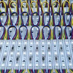 Módulo de Sinalização LED RGB Personalizado 12V SMD5050 para Letreiros de Janela de Loja Caixa de Luz IP65 3LED
