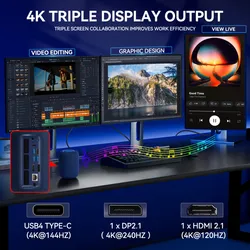 Host Mini PC AMD Ryzen R7 8745HS 7840HS 7735HS para Escritório em Casa, Sistema de Computador Mini para Jogos