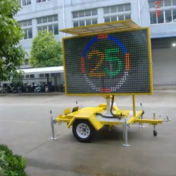 Trailer de Mensagem VMS com Display LED de Controle de Tráfego em Cor Única