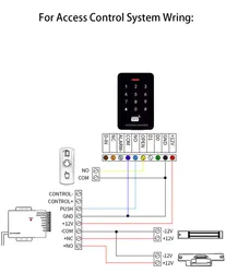 Sistema di Controllo Accessi con Tastiera Integrata per Password, Pannello di Lettura Card, Controllore di Serratura Elettromagnetica, Lettore di Serratura Elettronica Impermeabile per Controllo Accessi