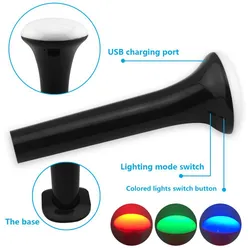 Müzik Kontrolü ile Renk Değiştirebilen Çok Fonksiyonlu SOS Lamba USB Şarj Edilebilir LED Fener